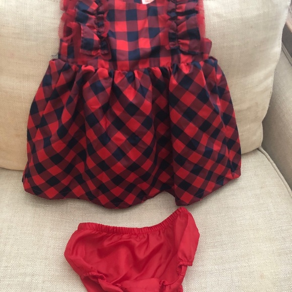 Buffalo Check Holiday Baby Dress Cat & Jack - Picture 2 of 2